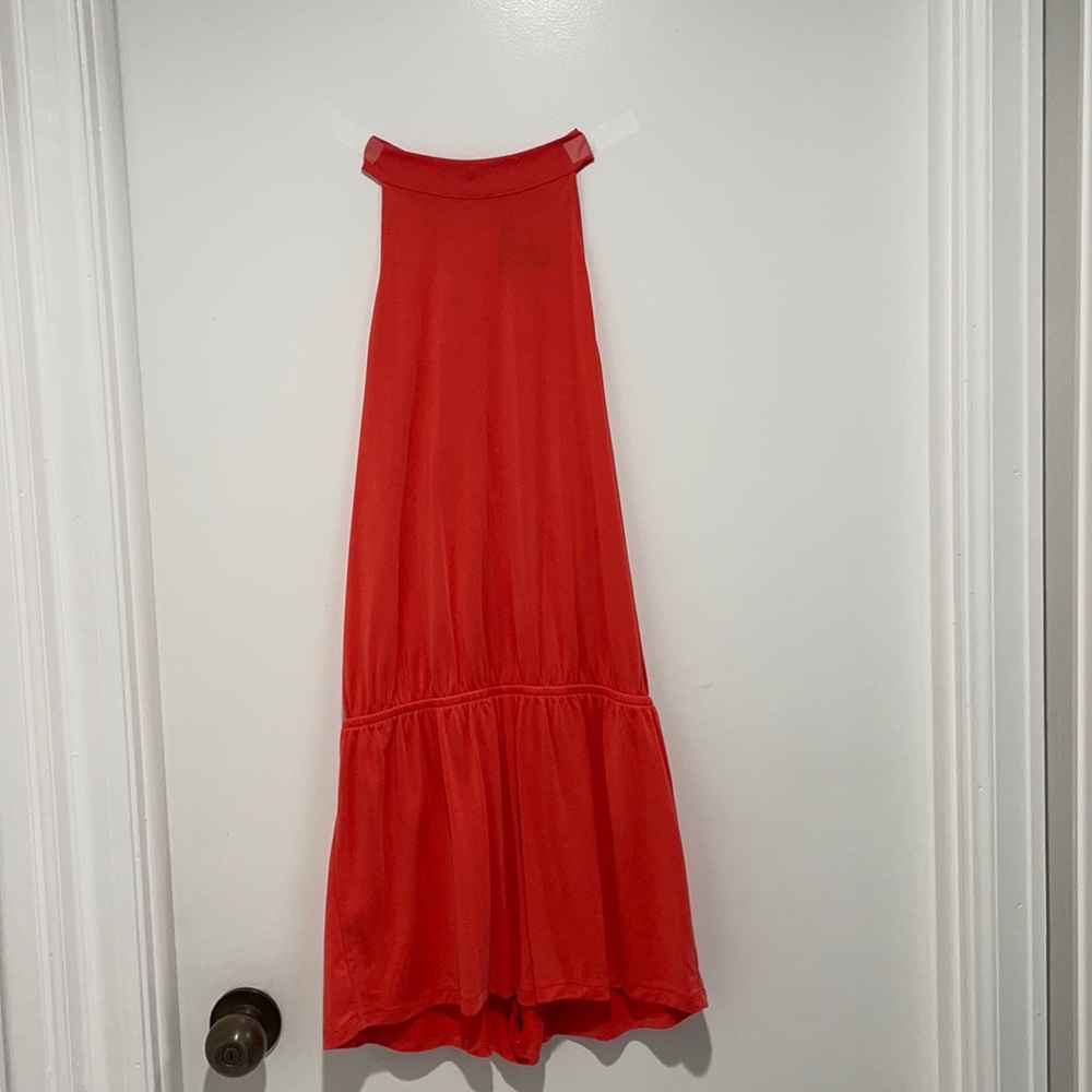 forever 21 red halter top romper